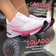 Tênis Feminino Academia Corrida Sapato Esportivo Confortável Respirável Ultra Flexível Envio Rápido