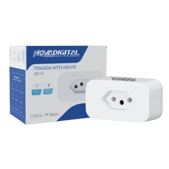 Tomada Inteligente Wifi 10A Novadigital com Medidor Consumo Alexa Google