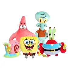 Kit de Pelúcias do Bob Esponja e seus amigos!