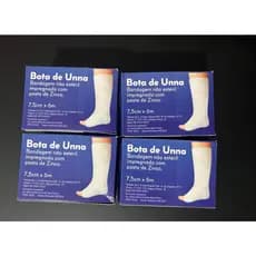 04 unidades Curativo Bota De Unna 7,5cm X 6m Derma cure Plus
