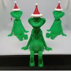 Boneco Grinch de Natal 3D Pernas Articuladas Decoração Natalina Criativa e Divertida