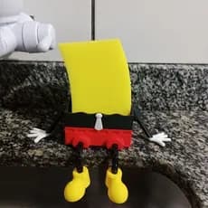 Porta Esponja Mickey Mouse 3D Pernas Articuladas / Organize Sua Pia com suporte de esponja