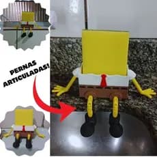Porta Esponja Bob esponja com Pernas Articuladas – Suporte de Esponja Criativo para Pia