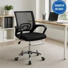 Cadeira Ergonômica Giratória para Escritório em Mesh Premium com Assento Confortável Com Regulagem
