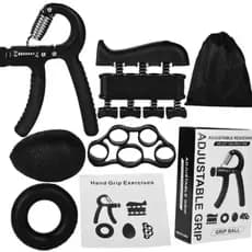 kit Handgrip Mão Ajustável 60kg Contador Fisioterapia Academia Cor Preto Fortalecedor De Punho