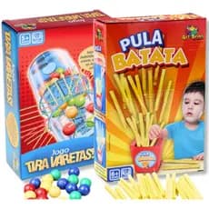 Kit Jogos Pula Batata E Tira Vareta Divertido Menino Menina Educativo Pedagógico Interativo Brinquedo Infantil