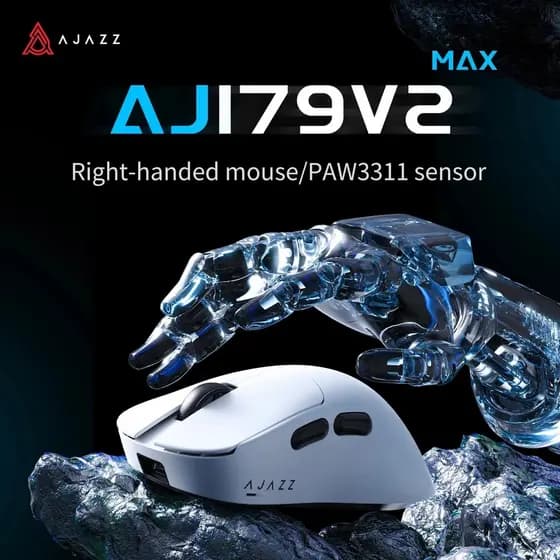 AJAZZ AJ179 v2 MAX Wireless Gaming e-Sport 1K Taxa De Poluagem Design Leve Sensor Ergonômico PAW3311