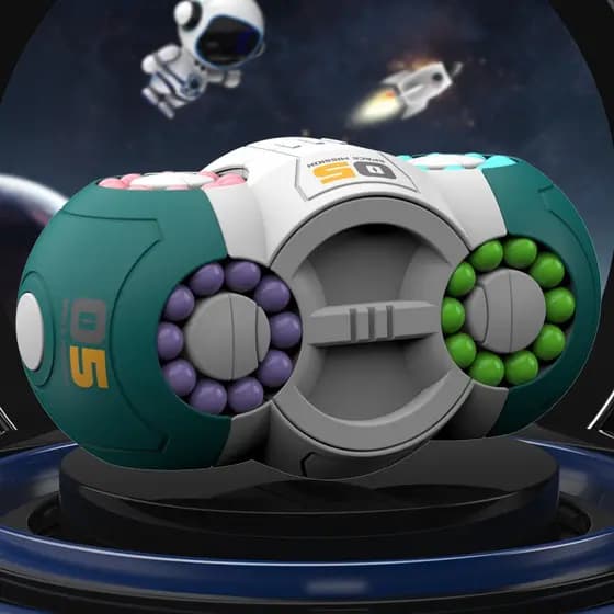 Quebra-Cabeça Espacial Multifacetado com Bolinhas Coloridas, Brinquedo Fidget Anti-Estresse Treinamento de Lógica para C