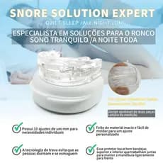 Suporte dentário noturno transparente com escala ajustável anti-ranger para evitar ronco