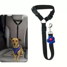 Correia de Segurança para Pet no Veículo, Cinto Ajustável para Cachorro/Gato, Proteção em Viagem de Carro
