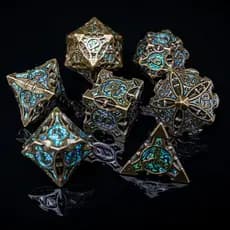 Dados de Metal em ângulo afiado DND Dungeon e Dragon Board Game Bode's Gate COC Gram