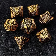 Dados de Metal sólido de dragão voador tridimensional DND Dungeon e Dragon RPG Role Playing