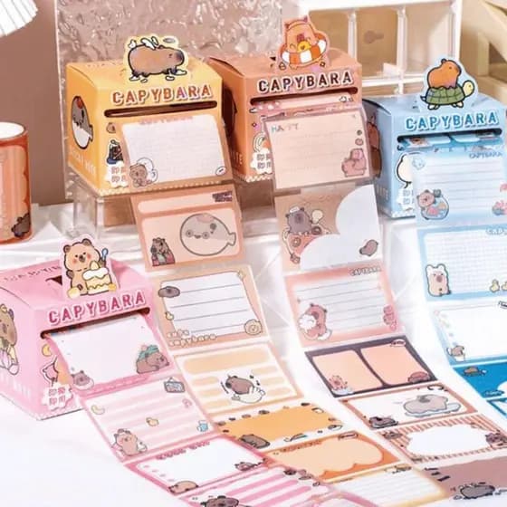 Sticky Notes com Adesivos de Capivara Rolo De Etiquetas Capivara