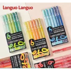 Caneta Acrílica Colorida 6 Cores Kit – Marcador para Desenho, Bullet Journal, Scrapbook e DIY | Alta Cobertura, Secagem