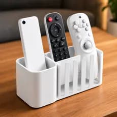Organizador Porta Controle Remoto 3 Divisórias Mesa – Design Moderno Minimalista