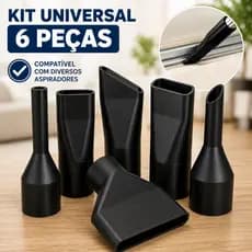 Kit Bicos Aspirador Universal 6 Peças Para Sofá Carro e Cantos