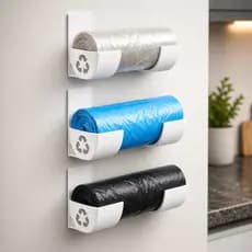 Suporte para Rolo de Saco de Lixo porta Prático e Resistente  organização saco Porta Sacola