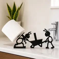 Suporte Papel Higiênico Formiga Decorativo | Porta Papel Criativo para Banheiro