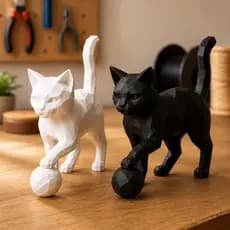 Gato Decorativo Minimalistas Escultura Decoração Moderna Quarto Sala Presentes