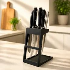 Suporte Porta Facas Premium Organizador de Cozinha Bancada Moderno - Comporta 9 Facas