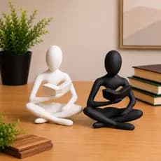 Escultura Minimalista Celestial Leitor – Decoração Moderna para Casa e Escritório decoração sala