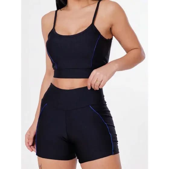 Conjunto Top e Shorts Feminino/ Conjunto Feminino Academia Fitness