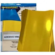 Vinil dourado glossy adesivo 135g  filme 10 folhas MASTERPRINT a prova de água para TINTA CORANTE