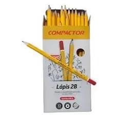 Lapis Madeira grafite 2B - Compactor sem borracha