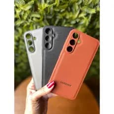 CAPA COURO COM VELUDO PRA SAMSUNG