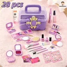 Conjunto de cosméticos de simulação kit de maquiagem para crianças conjunto portátil