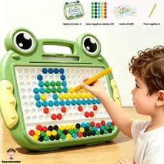 Lousa Mágica Caneta Magnética Prancheta Infantil Educativo Autismo Cartelas Desenho