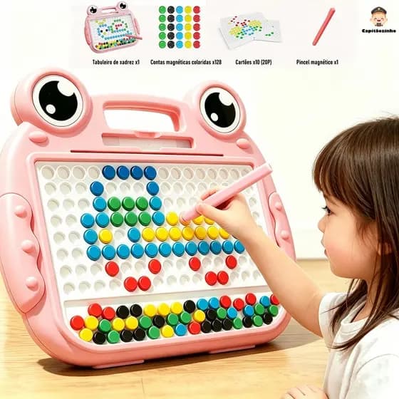Crianças Tábua De Desenho Magnético Escrita Criativos Padrão Educacional Lousa Montessori