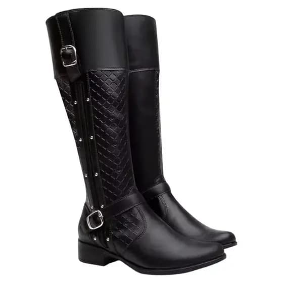 Bota Montaria Cano Alto Fivela Ajuste em Ziper e Elástico Preço de Fábrica Promoção Envio IMEDIATO