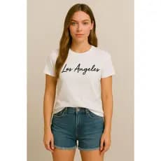 Camiseta T-shirt Feminina Los Angeles Street Wear 100% Algodão Super Promoção