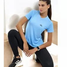 Camiseta Dry Fit Feminina Tecido Fitness Estampa Yoga Proteção UV
