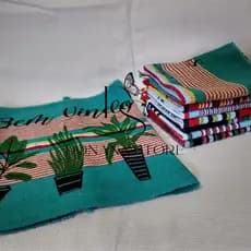 Kit 5 Tapetes Estampado 100% Algodão  Porta Piso Listrado
