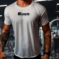 Camisa Dry Fit  Masculina -  MODELO GROWTH 01 - Academia tecido leve AntiOdor - Alta Durabilidade