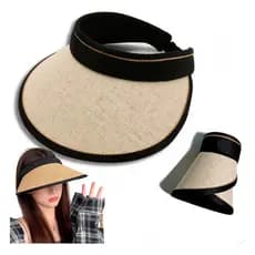 Viseira Chapéu de Palha Praia Feminino Verão Sol Bone Fashion