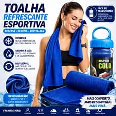 Toalha de Rosto Refrescante Microfibra Multifuncional Seca Rápido Academia Corrida Com Garrafa C/A!!