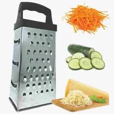 Ralador GRANDE 24cm Queijo e Fatiador Legumes de Mesa 4 Faces Inox
