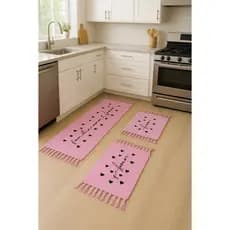 Kit Passadeira de Cozinha 3 Peças de Tear Geómetrica Decoração