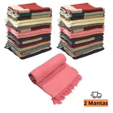 Kit 2 Manta Para Sofá Gigante Luxo Decorativa Protetora 2.10 x 1.20 Capa Várias Cores