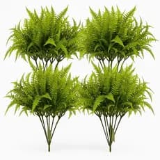 Kit 4 Buquê Samambaia Planta Artificiais Realista Toque Real Decoração