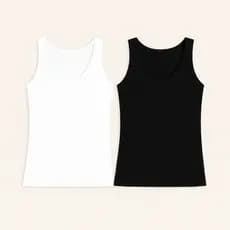 Kit 2 Regatas Femininas em Ribana Canelada KO3504-K2