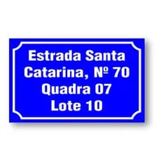 Placa de Endereço Residencial Personalizada Medidas