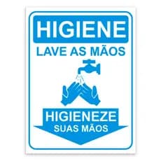 Placas Informativas Higienização - Lave as Mãos