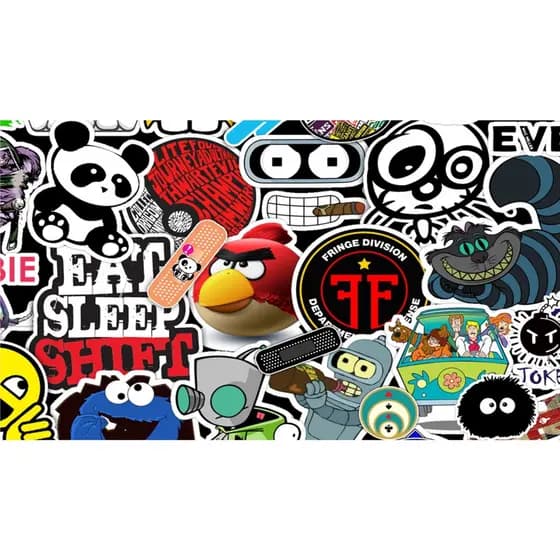 Adesivo Tunning Sticker Bomb 70 X 40 Cm