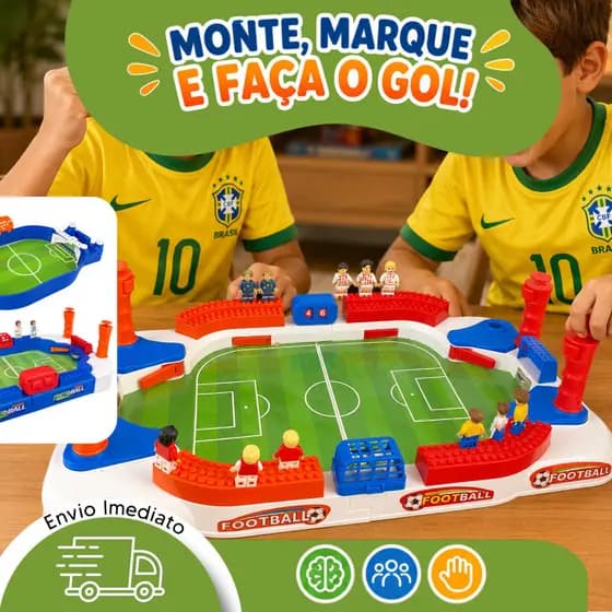 Brinquedo Futebol De Mesa Interativo Infantil Pebolim De Montar Com Placar Grande Médio Pequeno