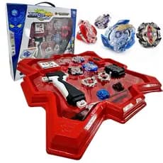 Super Kit Beyblade Burst Arena Grande Profissional Ferro + 2 Bey + 2 Lançadores Infantil
