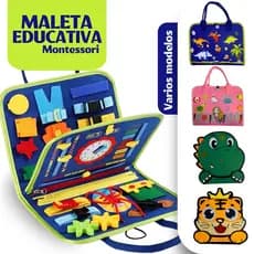 Maleta Educativa Montessori Interativa Sensorial Menino Menina Infantil Divertido Viagem